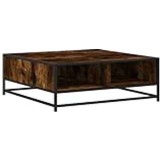 Sofabord 60,5X60,5X30 Cm Konstrueret Træ Og Metal Sort - smoked oak and black / 80 x 80 x 30 cm