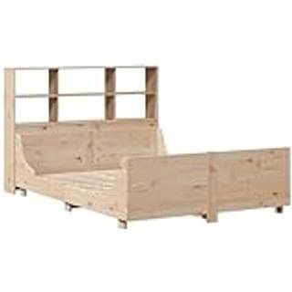 Seng Med Reol Uden Madras Massivt Træ - Brun / 160 x 200 cm