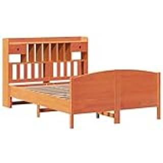 Seng Med Reol Uden Madras Massivt Fyrretræ - Gyldenbrun / 150 x 200 cm