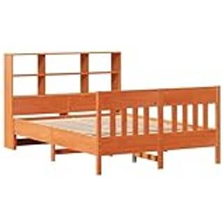 Sengeramme Uden Madras Massivt Fyrretræ - Gyldenbrun / 150 x 200 cm