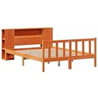 Seng Med Reol Uden Madras Massivt Fyrretræ - Gyldenbrun / 120 x 190 cm