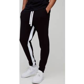 Mens Black Skinny Fit Gusset Jogger