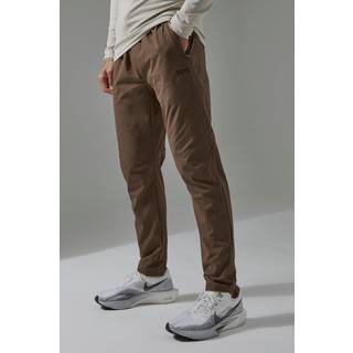 Mens Brown Man Active Shower Resist Tapered Trail Jogger