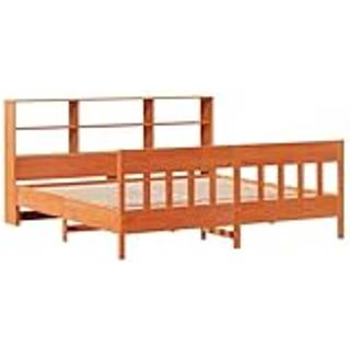 Sengeramme Uden Madras Massivt Fyrretræ - Gyldenbrun / 200 x 200 cm