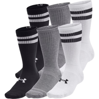 Under Armour Essential 6-Pack Crew White/ White/ Black M - Black - M