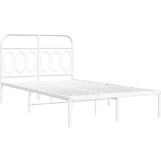 Sengeramme Med Sengegavl Metal - Sort / med hovedgærde / 120 x 190 cm