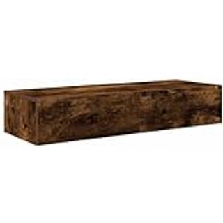 Væghylde Med Skuffer Konstrueret Træ - Røget eg / 100 x 36 x 19 cm