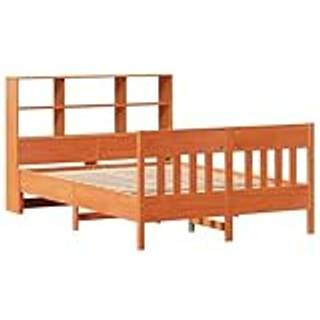 Sengeramme Uden Madras Massivt Fyrretræ - Gyldenbrun / 120 x 190 cm