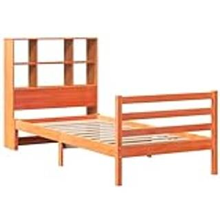 Seng Med Reol Uden Madras Massivt Fyrretræ - Gyldenbrun / 75 x 190 cm