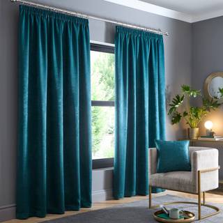 Fusion Fusion Forest Green Galaxy Room Darkening Woven Pair of Pencil Pleat Curtains