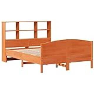 Seng Med Reol Uden Madras Massivt Fyrretræ - Gyldenbrun / 120 x 190 cm