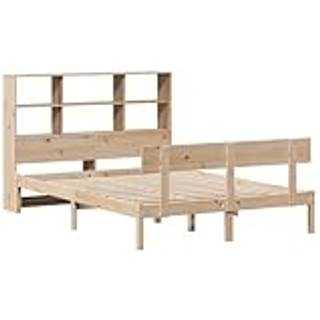 Seng Med Reol Uden Madras Massivt Fyrretræ - Naturfarvet / 120 x 190 cm