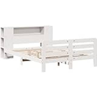 Sengeramme Uden Madras Massivt Fyrretræ - Hvid / 160 x 200 cm