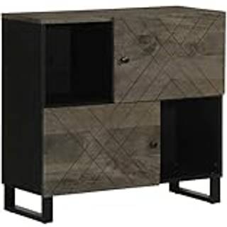 skænk 80x33x75 cm massivt mangotræ sort