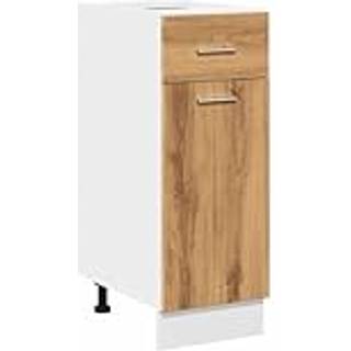 Skuffebundskab "Lyon" Håndlavet Eg 30X46X81,5 Cm Konstrueret Træ