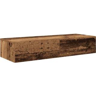 Væghylde Med Skuffer Konstrueret Træ - Gammelt træ / 100 x 36 x 19 cm