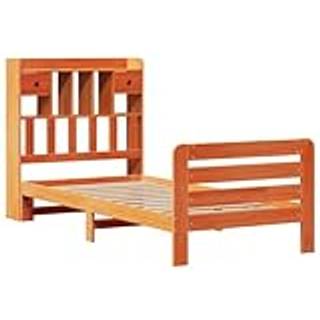 Seng Med Reol Uden Madras Massivt Fyrretræ - Gyldenbrun / 75 x 190 cm