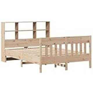 Sengeramme Uden Madras Massivt Fyrretræ - Naturfarvet / 150 x 200 cm