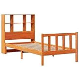 Seng Med Reol Uden Madras Massivt Fyrretræ - Gyldenbrun / 100 x 200 cm