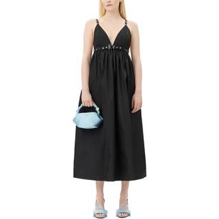 Ganni Ganni | Duchesse Nylon Strap Dress | Black Dresses Black 38 - Black - Black - 38