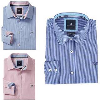 Crew Clothing Crew Clothing 100% Bomuld Heritage Micro Stribet Skjorter - Middel
