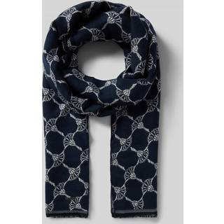 JOOP! Herren Schal blau Viskose/Modal gemustert