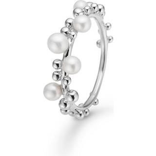 Mads Z - Bubbles n' Pearls ring i sølv med hvide perler