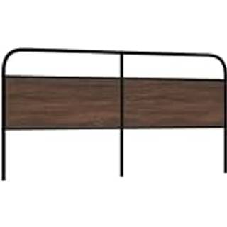 Sengegavl Stål Og Konstrueret Træ Etræsfarve - Brun eg / 200 cm