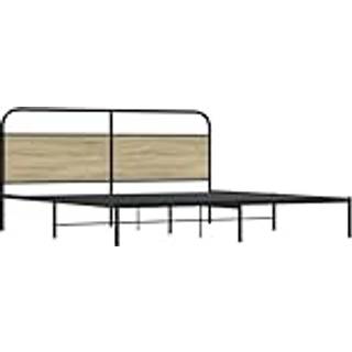 Sengeramme Uden Madras Metal Sonoma-Eg - med hovedgærde / 193 x 203 cm