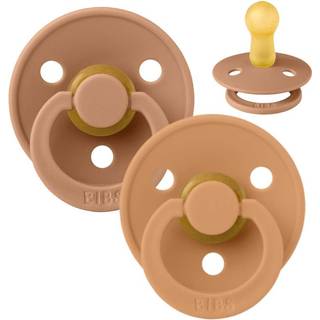 BIBS Rund Colour Sut - 2-Pak - Str. 2 - Naturgummi - Earth/Pumpkin