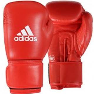 adidas unisexs AIBA -godkända tävlingsboxningshandskar röda 10oz