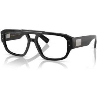 Dolce & Gabbana Mand DG3406 501 Optiske stel Acetat Sort Transparent Pilot Normal
