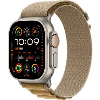 Apple Watch Ultra 2 GPS + Cellular 49mm Natural Titanium Case with Tan Alpine Loop - Medium