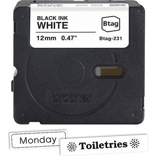 Brother BTAG-231 etiketbånd Sort på hvid