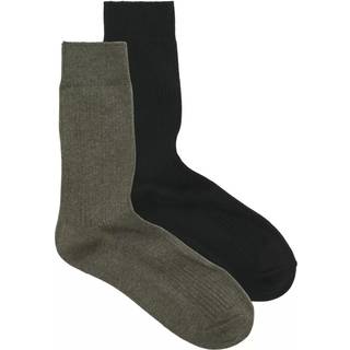 Jack & Jones 2pak Premium sokker i sort og oliven grøn til herre