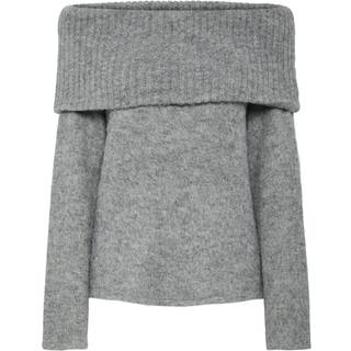 PIECES dame strik PCPAM - Dark grey melange - XL