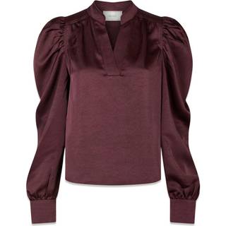 Rosslyn Heavy Sateen Bluse, Burgundy, 40