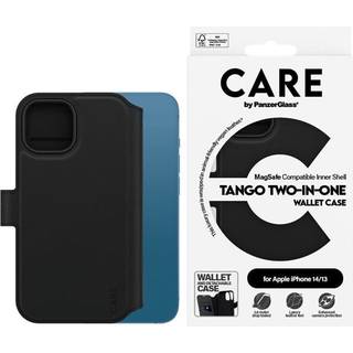 iPhone 13/14 PanzerGlass Care Tango 2-i-1 pungetui - MagSafe-kompatibel - Sort
