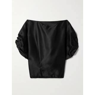 Khaite Niles silk gazar top - black - XL