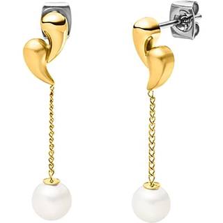 Boccia 05087-03 Damen-Ohrringe Titan Goldfarben mit Perle