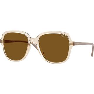 Vogue Briller VO5601SF Asian Fit Polarized 299083 53 Solbriller Kvinder Brun - Transparent Caramel Brown - 53mm