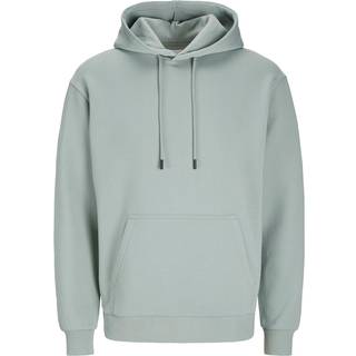 Plus Size Ensfarvet Hættetrøje
