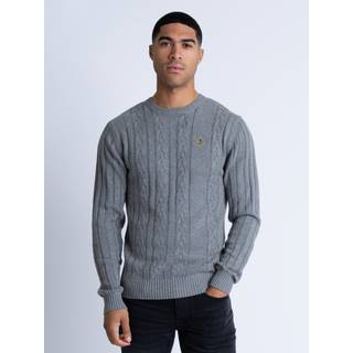 Luke 1977 Morden Crew Neck Jumper Grey