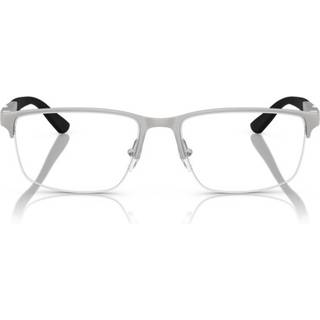 Emporio Armani Mand EA1164 3045 Optiske stel Metal Sølv Transparent Firkantet Normal
