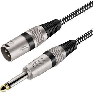XLR Mand til 1/4 tommer TS -kabel 10 ft Nylong Flettet XLR 3 Pin Mand til kvart tomme 6,35 mm TS Mand Ubalanceret Interconnect Wire Mic Cord (Ren