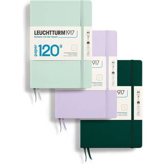 Leuchtturm1917 - 120g Special Edition - Medium A5 -prikket indbundet notebook (Mint) - 203 nummererede sider med 120 gsm papir