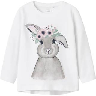 NAME IT Langærmet Bluse Vix Bright White