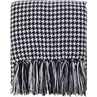 Fennco Styles Houndstooth Fringe Soft Throw T?ppe - 50 """" X60 """"