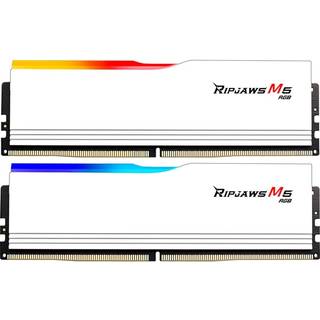 G.Skill Ripjaws M5 RGB DDR5-6400 - 96GB - CL32 - Dual Channel (2 pcs) - Intel XMP - Hvid med RGB