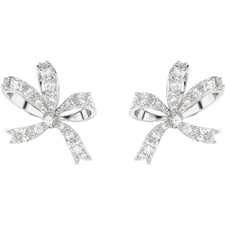 Swarovski Volta Silver Bow Stud Earrings